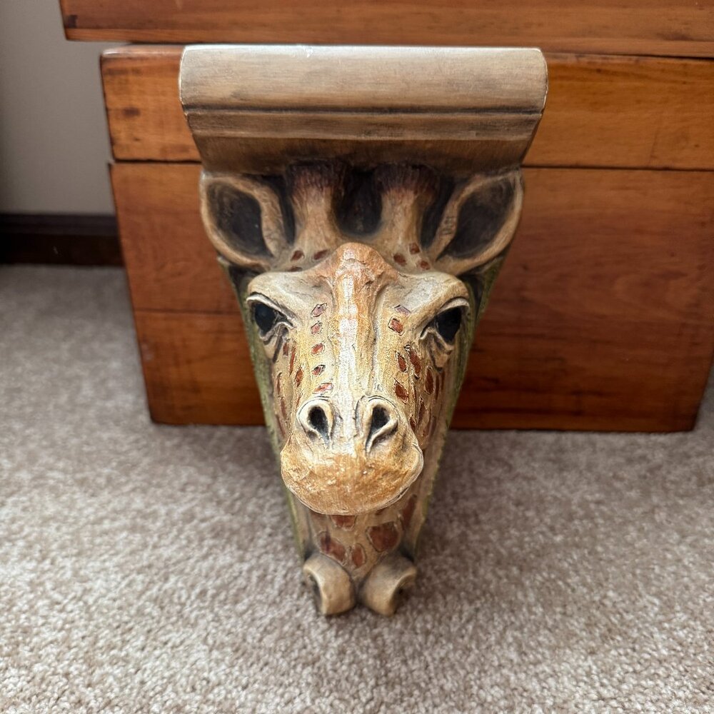 Telle M. Stein 3D 2001 Limited Edition Resin Giraffe Wall Shelf